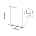 Lampa wisząca Hiate Line - Czarna (900 mm) 3000K 1844 (Shilo) Antigo