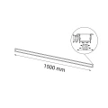 Oprawa wpuszczana podłużna HIATE LINE 1832 czarna 3000K 150cm SHILO
