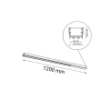Oprawa natynkowa podłużna HIATE LINE 1809 biała 3000K 120cm SHILO