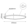 Plafon AGARI 87cm 1340 czarny barwa ciepła 3000K SHILO