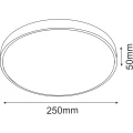 Plafon Ika 25 - Biały-czarny IP54 3000K 1060 (Brosline) Antigo