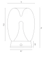Lampa stołowa PAMELA TABLE Dymiony AZ6186 AZzardo