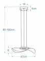 Lampa wisząca MEDUSA 50 PENDANT 3000K Czarny AZ6788 AZzardo