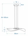 Lampa wisząca MEDUSA 70 PENDANT 3000K Czarny AZ6789 AZzardo