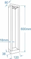 Lampa podłogowa CAVALIO 60 IP65 3000K DSzary AZ7139 AZzardo