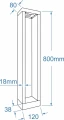 Lampa podłogowa CAVALIO 80 IP65 3000K DSzary AZ7140 AZzardo