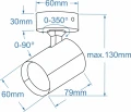 Reflektorek EXO 1 R Czarny AZ7210 AZzardo