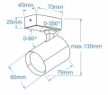 Reflektorek EXO 1 LINE Czarny AZ7213 AZzardo