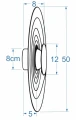 Kinkiet RIPPLE WALL 50 Biały AZ7291 AZzardo