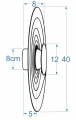 Kinkiet RIPPLE WALL 40 Biały AZ7292 AZzardo
