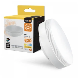 Żarówka LED 9W GX53 barwa ciepła 3000K Kobi