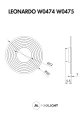 Kinkiet LEONARDO LED 3000K W0474 Maxlight
