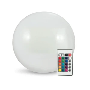 Lampa solarna ogrodowa KULA 30cm RGB 3000K pilot IP65 311351 Goldlux