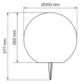 Lampa solarna ogrodowa KULA 30cm RGB 3000K pilot IP65 311351 Goldlux