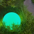 Lampa solarna ogrodowa KULA 30cm RGB 3000K pilot IP65 311351 Goldlux