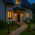 Lampa ogrodowa stojąca słupek KUUSAMO 90cm E27 grafitowa IP54 329363 Goldlux