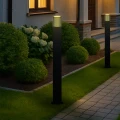 Lampa ogrodowa stojąca słupek KUUSAMO 90cm E27 grafitowa IP54 329363 Goldlux