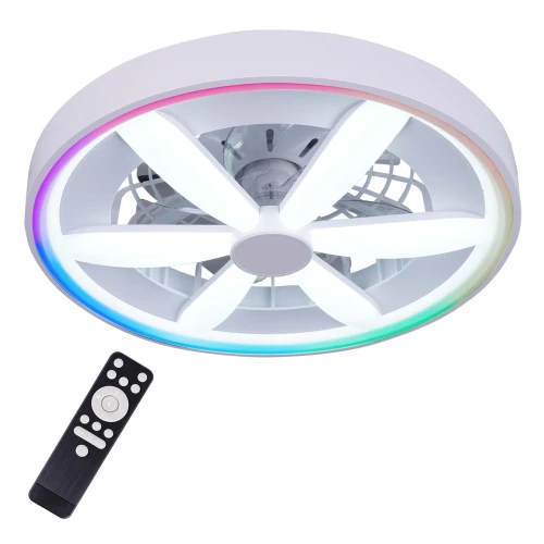 Plafon LED 48cm RGB z wentylatorem sterowanie pilotem 48W+15W 343222 Goldlux
