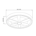 Plafon LED 48cm RGB z wentylatorem sterowanie pilotem 48W+15W 343222 Goldlux