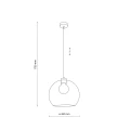 Lampa wisząca CUBUS kula z bursztynowego szkła TK Lighting