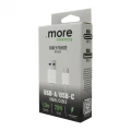 Kabel USB-A/USB-C biały 1m ME61661 Eco Light