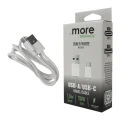 Kabel USB-A/USB-C biały 1m ME61661 Eco Light