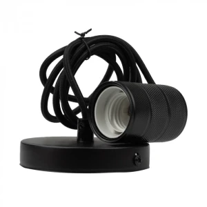 Oprawa sufitowa wisząca 2m E27 Czerń mat SZ61098 Eco Light