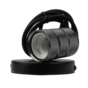 Oprawa sufitowa wisząca 2m E27 Czerń połysk SZ61099 Eco Light