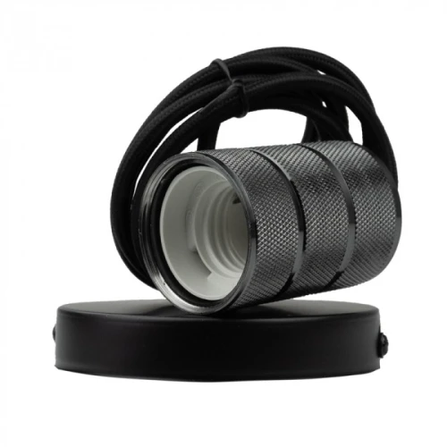 Oprawa sufitowa wisząca 2m E27 Czerń połysk SZ61099 Eco Light