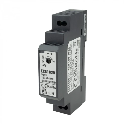 Zasilacz na szynę DIN PREMIUM 12V 15W EC61029 Eco Light