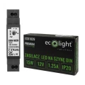 Zasilacz na szynę DIN PREMIUM 12V 15W EC61029 Eco Light