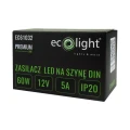 Zasilacz na szynę DIN PREMIUM 12V 60W EC61032 Eco Light