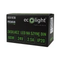 Zasilacz na szynę DIN PREMIUM 24V 60W EC61036 Eco Light