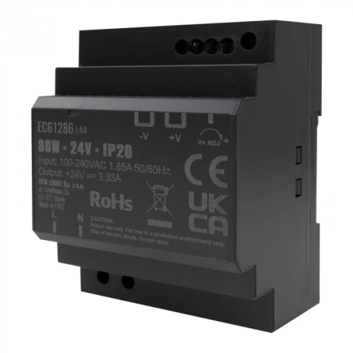 Zasilacz na szynę DIN PREMIUM 24V 80W EC61286 Eco Light