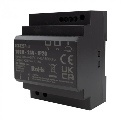 Zasilacz na szynę DIN PREMIUM 24V 100W EC61287 Eco Light