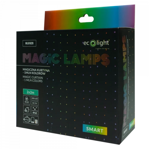 Magiczna kurtyna 400led 2m*2m 1mln kolorów ,DC5V ML61628 Eco Light