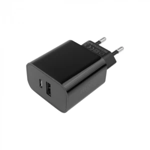 Ładowarka sieciowa 20W USB-C + USB-A czarna ME61645 Eco Light
