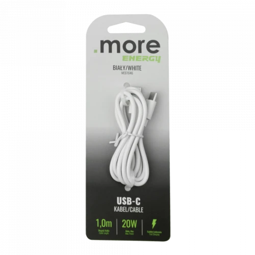 Kabel USB-C biały 1m ME61646 Eco Light
