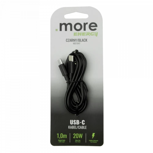 Kabel USB-C czarny 1m ME61647 Eco Light