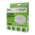 Czujnik ruchu PIR ultra soniczny SLIM CP-18B Biały 360st N/T max 2000W detekcja ruchu i dźwięku EC61837 Eco Light