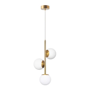 Lampa wisząca Goldlux BIANCA 3xE14 złoty-biały – 341679