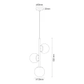 Lampa wisząca Goldlux BIANCA 3xE14 złoty-biały – 341679