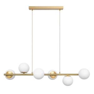 Lampa wisząca Goldlux BIANCA 6xE14 złoty-biały – 341686