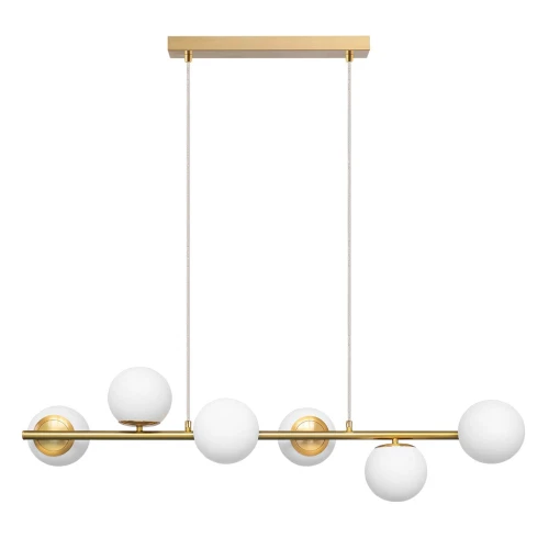 Lampa wisząca Goldlux BIANCA 6xE14 złoty-biały – 341686