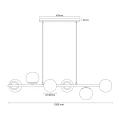 Lampa wisząca Goldlux BIANCA 6xE14 złoty-biały – 341686
