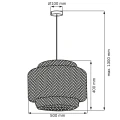 Lampa wisząca Goldlux BERTA XL 1xE27 beżowa – 330635