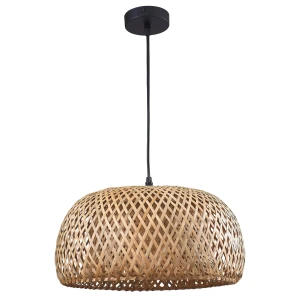 Lampa wisząca beżowa Goldlux KORFU 1xE27 – 329110