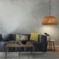 Lampa wisząca beżowa Goldlux KORFU 1xE27 – 329110