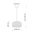 Lampa wisząca beżowa Goldlux KORFU 1xE27 – 329110