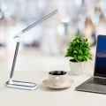 Lampka biurkowa Goldlux MADERA LED 4000K biało srebrna – 324955